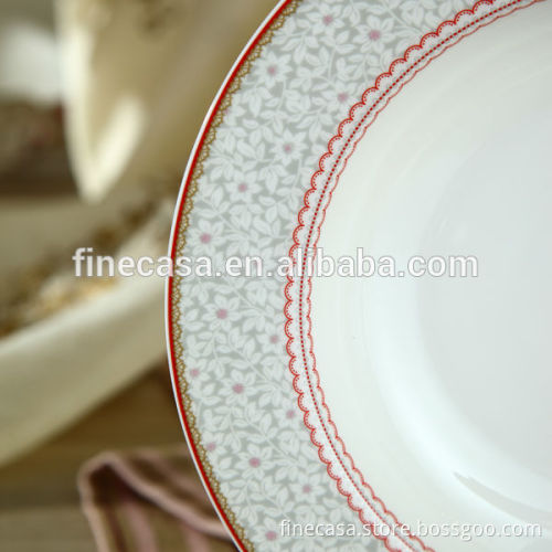 8.5 Inches Fine New Bone China Porcelain Wholesale Plates set of 4 in Colox Box